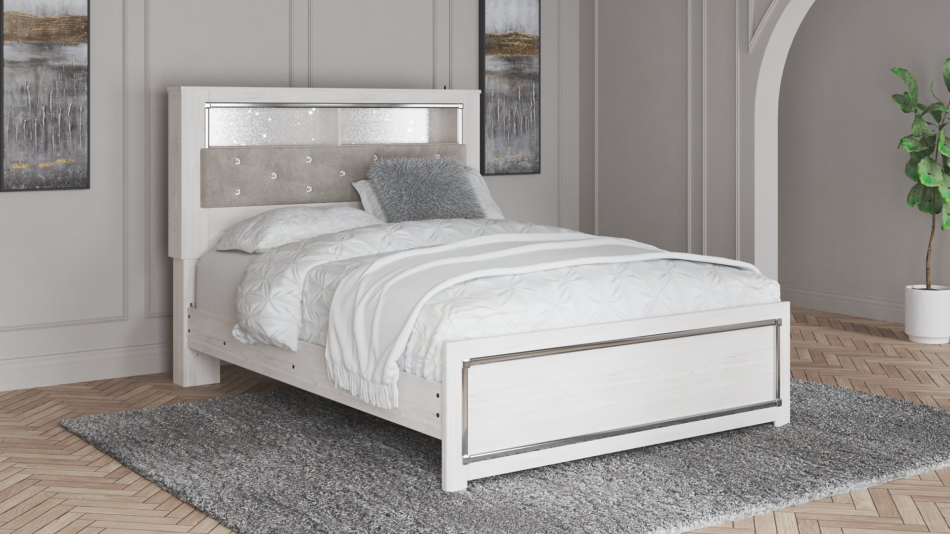 Altyra Queen Panel Bookcase Bed with Dresser Milwaukee Furniture of Chicago - Furniture Store in Chicago Serving Humbolt Park, Roscoe Village, Avondale, & Homan Square