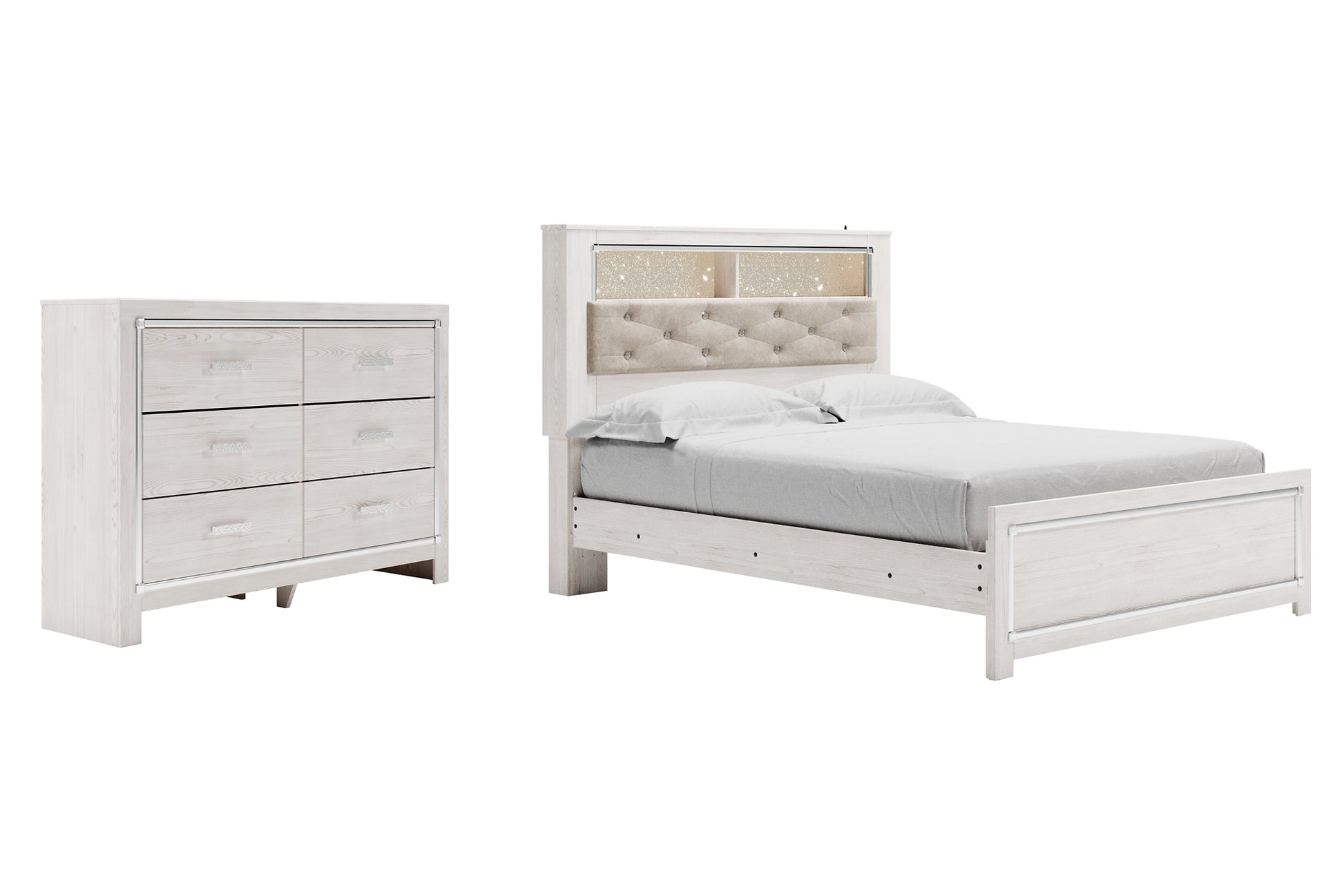 Altyra Queen Panel Bookcase Bed with Dresser Milwaukee Furniture of Chicago - Furniture Store in Chicago Serving Humbolt Park, Roscoe Village, Avondale, & Homan Square