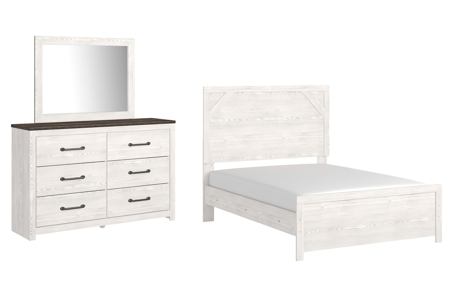 Gerridan Full Panel Bed with Mirrored Dresser Milwaukee Furniture of Chicago - Furniture Store in Chicago Serving Humbolt Park, Roscoe Village, Avondale, & Homan Square