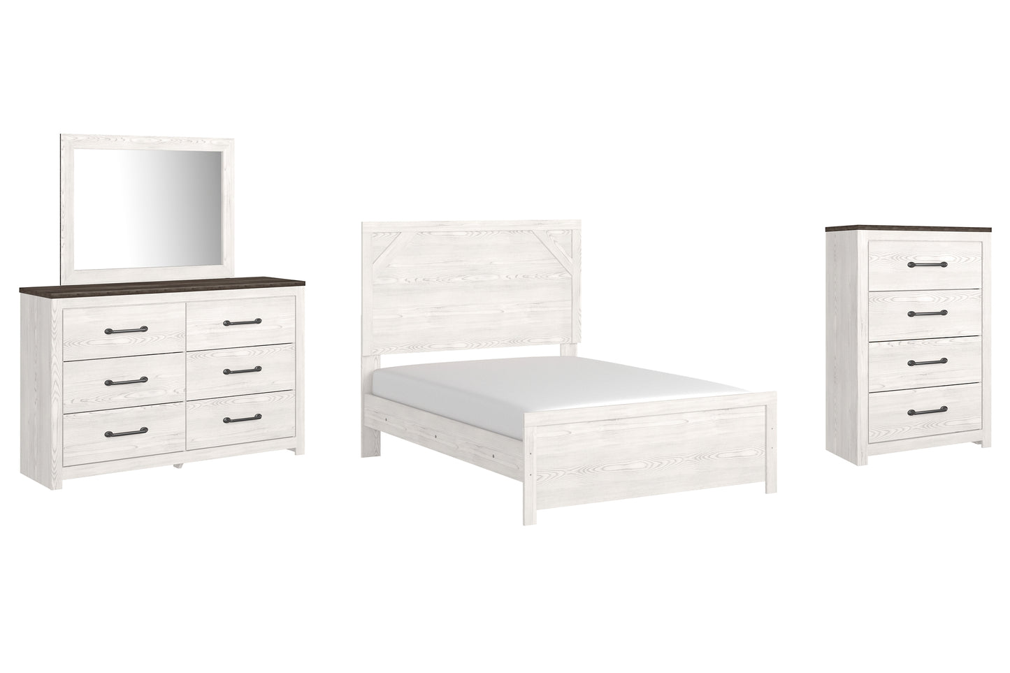 Gerridan Full Panel Bed with Mirrored Dresser and Chest Milwaukee Furniture of Chicago - Furniture Store in Chicago Serving Humbolt Park, Roscoe Village, Avondale, & Homan Square