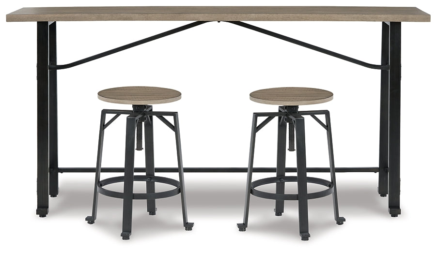 Lesterton Counter Height Dining Table and 2 Barstools Milwaukee Furniture of Chicago - Furniture Store in Chicago Serving Humbolt Park, Roscoe Village, Avondale, & Homan Square