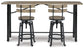 Lesterton Counter Height Dining Table and 2 Barstools Milwaukee Furniture of Chicago - Furniture Store in Chicago Serving Humbolt Park, Roscoe Village, Avondale, & Homan Square