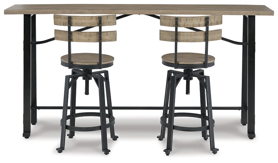 Lesterton Counter Height Dining Table and 2 Barstools Milwaukee Furniture of Chicago - Furniture Store in Chicago Serving Humbolt Park, Roscoe Village, Avondale, & Homan Square