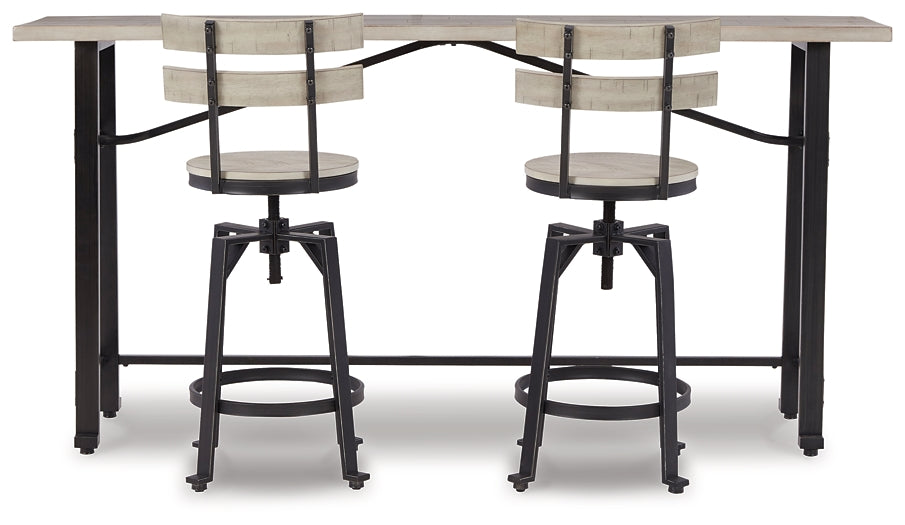 Karisslyn Counter Height Dining Table and 2 Barstools Milwaukee Furniture of Chicago - Furniture Store in Chicago Serving Humbolt Park, Roscoe Village, Avondale, & Homan Square