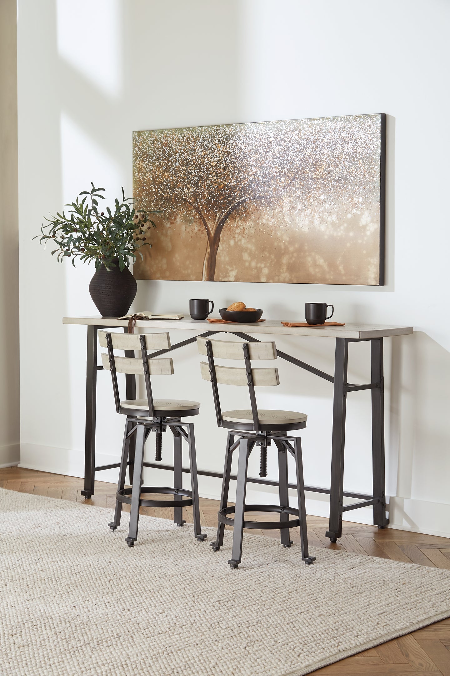 Karisslyn Counter Height Dining Table and 2 Barstools Milwaukee Furniture of Chicago - Furniture Store in Chicago Serving Humbolt Park, Roscoe Village, Avondale, & Homan Square