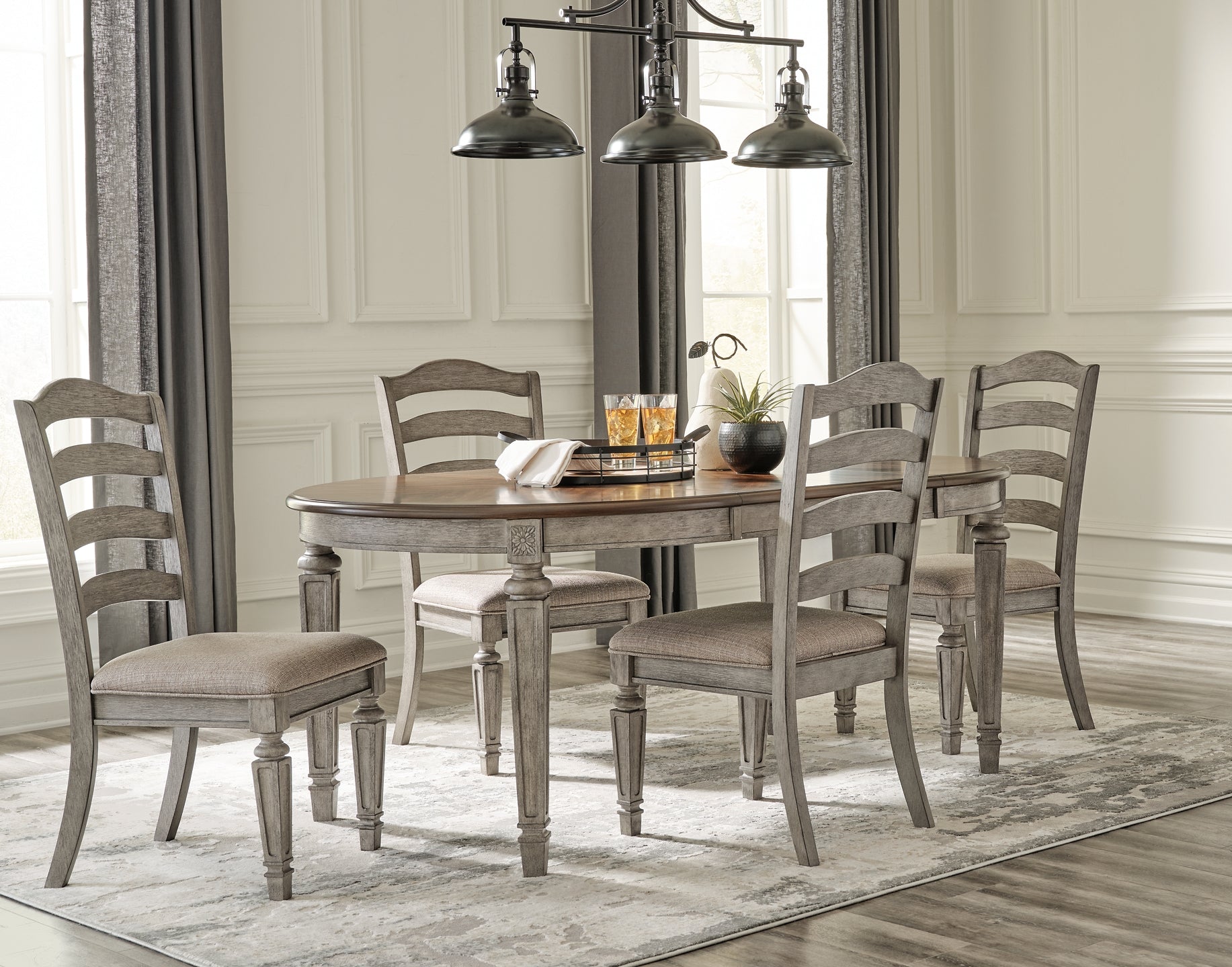 Lodenbay Dining Table and 4 Chairs Milwaukee Furniture of Chicago - Furniture Store in Chicago Serving Humbolt Park, Roscoe Village, Avondale, & Homan Square