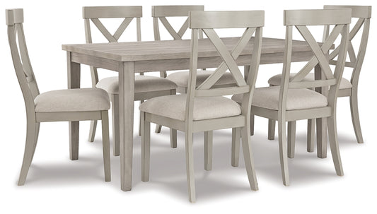 Parellen Dining Table and 6 Chairs Milwaukee Furniture of Chicago - Furniture Store in Chicago Serving Humbolt Park, Roscoe Village, Avondale, & Homan Square