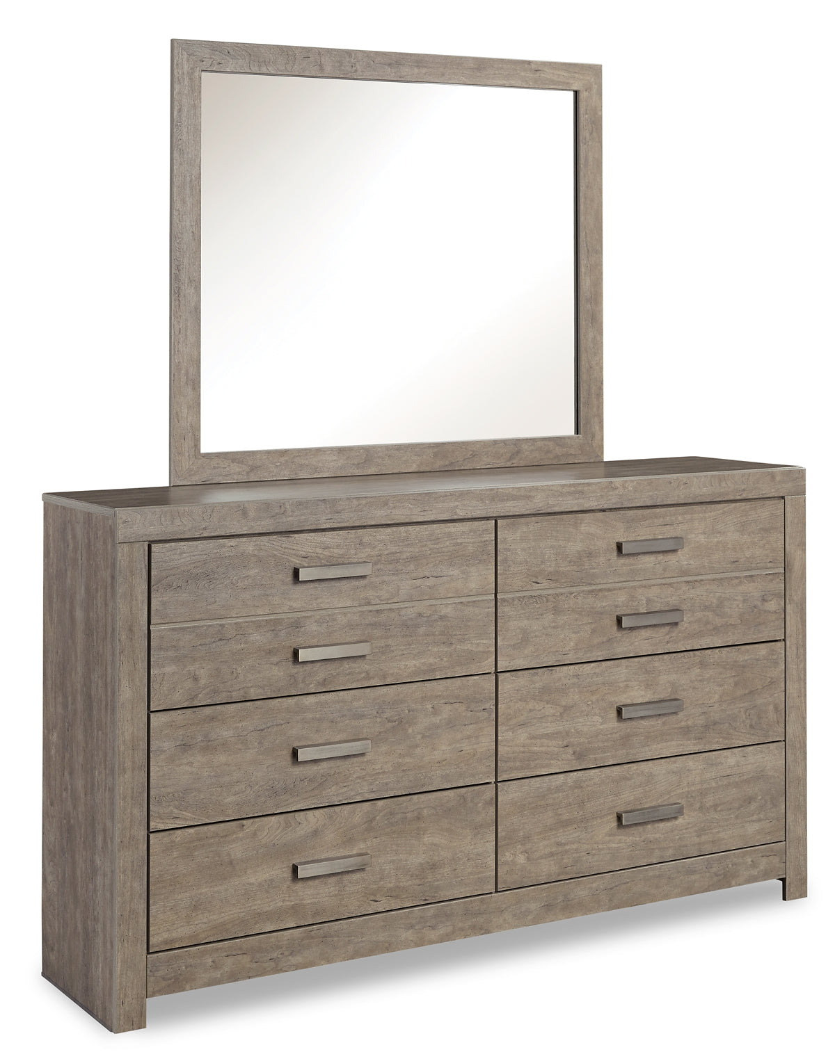 Culverbach King Panel Bed with Mirrored Dresser Milwaukee Furniture of Chicago - Furniture Store in Chicago Serving Humbolt Park, Roscoe Village, Avondale, & Homan Square