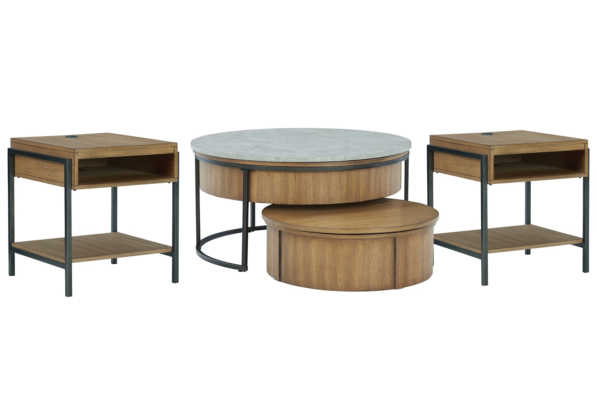 Fridley Coffee Table with 2 End Tables Milwaukee Furniture of Chicago - Furniture Store in Chicago Serving Humbolt Park, Roscoe Village, Avondale, & Homan Square