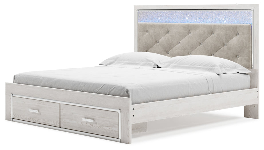 Altyra King Upholstered Storage Bed with Mirrored Dresser and Nightstand Milwaukee Furniture of Chicago - Furniture Store in Chicago Serving Humbolt Park, Roscoe Village, Avondale, & Homan Square