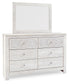 Paxberry Queen Panel Bed with Mirrored Dresser and Nightstand Milwaukee Furniture of Chicago - Furniture Store in Chicago Serving Humbolt Park, Roscoe Village, Avondale, & Homan Square