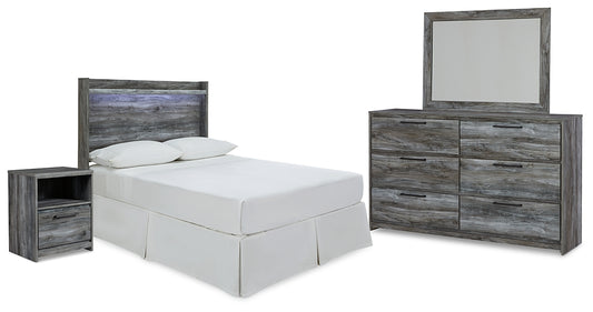 Baystorm Full Panel Headboard with Mirrored Dresser and Nightstand Milwaukee Furniture of Chicago - Furniture Store in Chicago Serving Humbolt Park, Roscoe Village, Avondale, & Homan Square