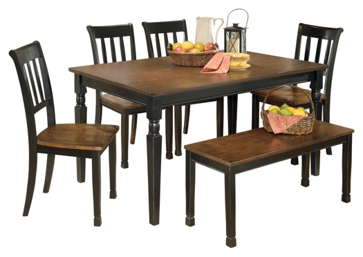 Owingsville Dining Table and 4 Chairs and Bench Milwaukee Furniture of Chicago - Furniture Store in Chicago Serving Humbolt Park, Roscoe Village, Avondale, & Homan Square