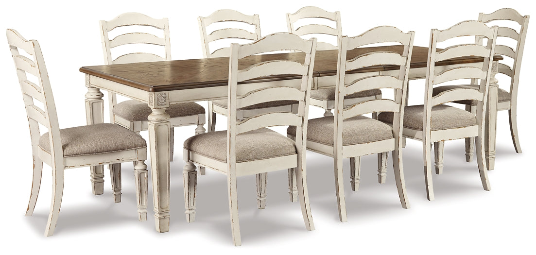 Realyn Dining Table and 8 Chairs Milwaukee Furniture of Chicago - Furniture Store in Chicago Serving Humbolt Park, Roscoe Village, Avondale, & Homan Square