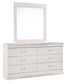 Anarasia Twin Sleigh Headboard with Mirrored Dresser Milwaukee Furniture of Chicago - Furniture Store in Chicago Serving Humbolt Park, Roscoe Village, Avondale, & Homan Square