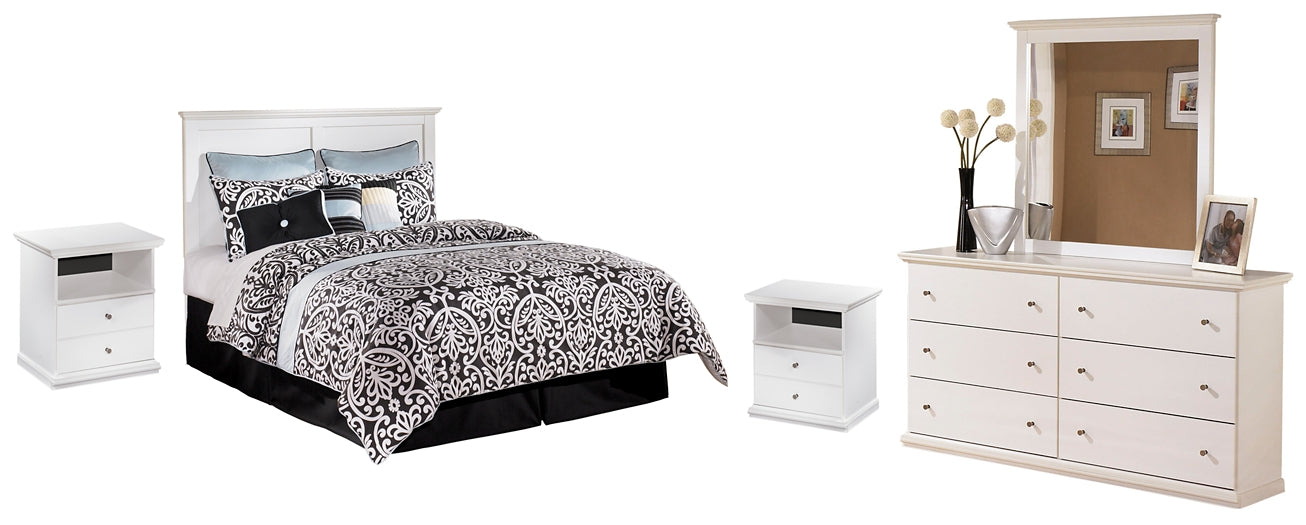 Bostwick Shoals Queen/Full Panel Headboard with Mirrored Dresser and 2 Nightstands Milwaukee Furniture of Chicago - Furniture Store in Chicago Serving Humbolt Park, Roscoe Village, Avondale, & Homan Square