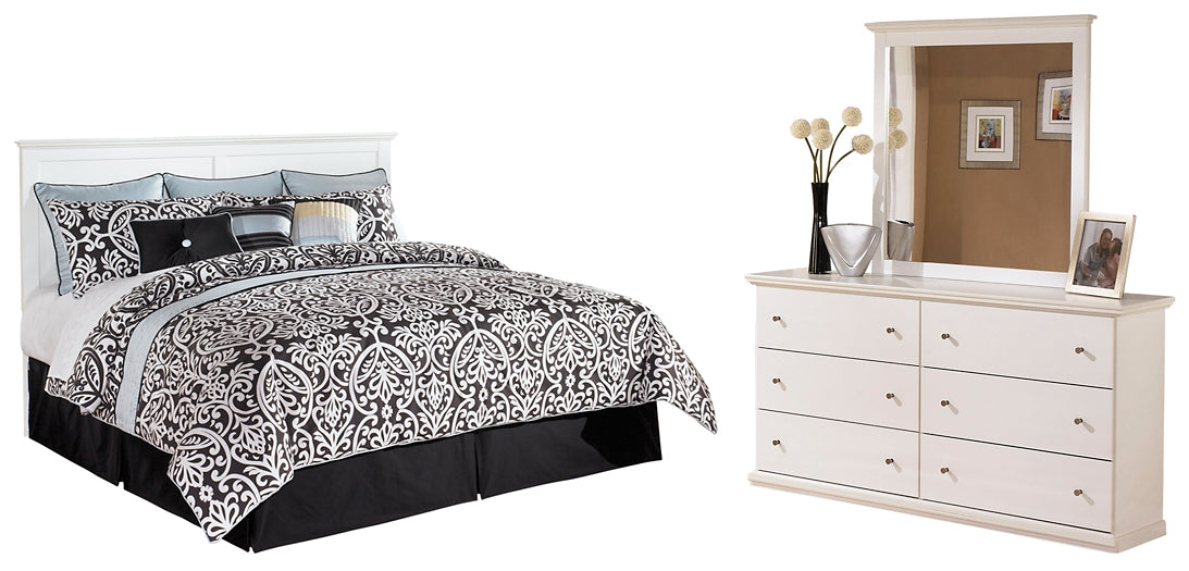 Bostwick Shoals King/California King Panel Headboard with Mirrored Dresser Milwaukee Furniture of Chicago - Furniture Store in Chicago Serving Humbolt Park, Roscoe Village, Avondale, & Homan Square