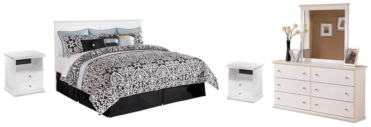 Bostwick Shoals King/California King Panel Headboard with Mirrored Dresser and 2 Nightstands Milwaukee Furniture of Chicago - Furniture Store in Chicago Serving Humbolt Park, Roscoe Village, Avondale, & Homan Square