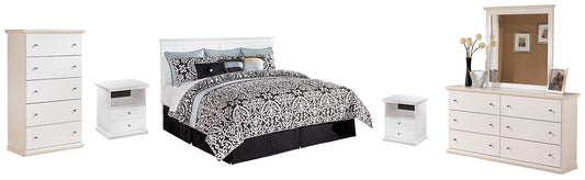 Bostwick Shoals King/California King Panel Headboard with Mirrored Dresser, Chest and 2 Nightstands Milwaukee Furniture of Chicago - Furniture Store in Chicago Serving Humbolt Park, Roscoe Village, Avondale, & Homan Square