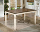 Whitesburg Dining Table and 4 Chairs and Bench with Storage Milwaukee Furniture of Chicago - Furniture Store in Chicago Serving Humbolt Park, Roscoe Village, Avondale, & Homan Square