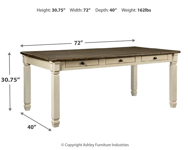 Bolanburg Dining Table and 6 Chairs Milwaukee Furniture of Chicago - Furniture Store in Chicago Serving Humbolt Park, Roscoe Village, Avondale, & Homan Square