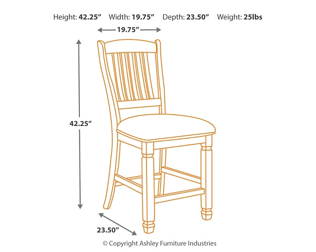 Bolanburg Counter Height Dining Table and 6 Barstools Milwaukee Furniture of Chicago - Furniture Store in Chicago Serving Humbolt Park, Roscoe Village, Avondale, & Homan Square