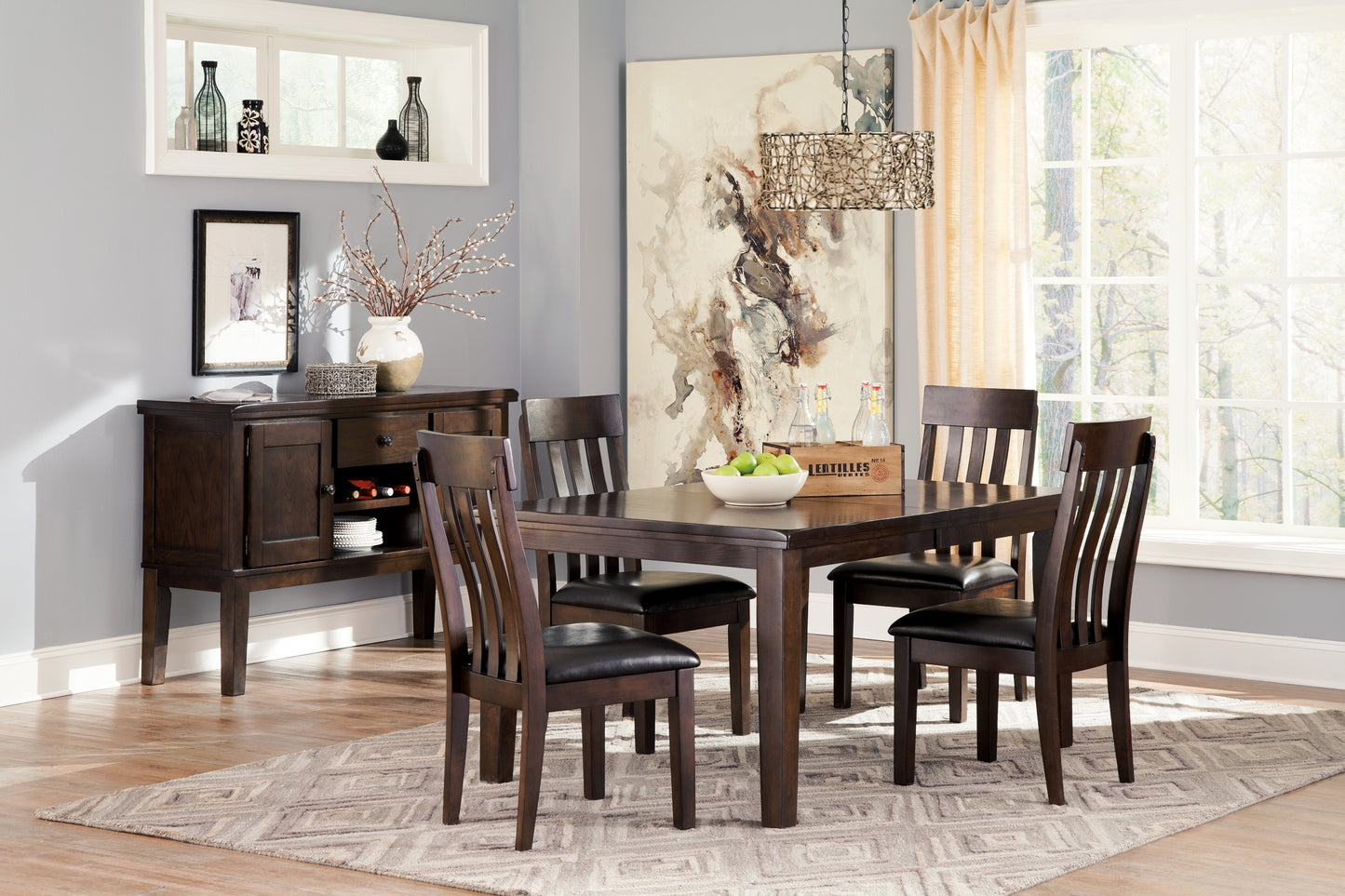 Haddigan Dining Table and 4 Chairs Milwaukee Furniture of Chicago - Furniture Store in Chicago Serving Humbolt Park, Roscoe Village, Avondale, & Homan Square