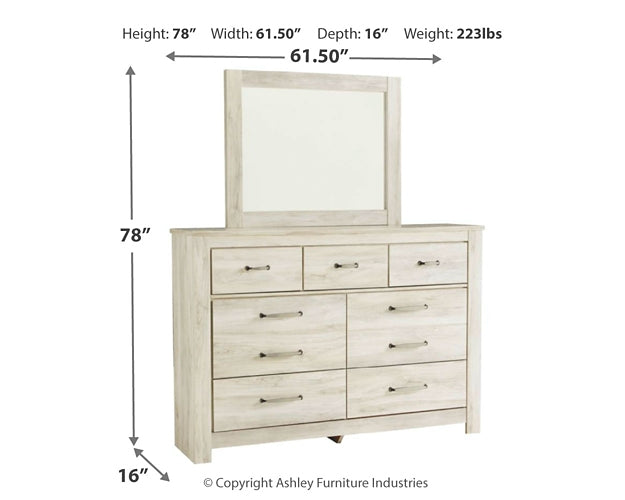 Bellaby Queen Panel Bed with Mirrored Dresser Milwaukee Furniture of Chicago - Furniture Store in Chicago Serving Humbolt Park, Roscoe Village, Avondale, & Homan Square