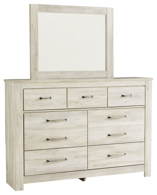 Bellaby Queen Panel Bed with Mirrored Dresser Milwaukee Furniture of Chicago - Furniture Store in Chicago Serving Humbolt Park, Roscoe Village, Avondale, & Homan Square