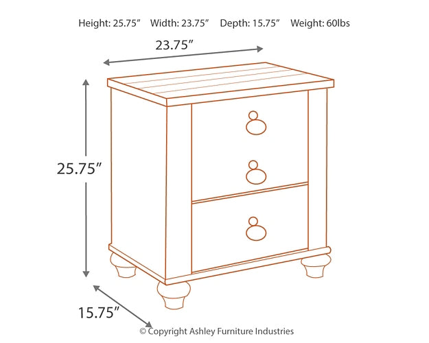 Willowton Twin Panel Bed with Nightstand Milwaukee Furniture of Chicago - Furniture Store in Chicago Serving Humbolt Park, Roscoe Village, Avondale, & Homan Square