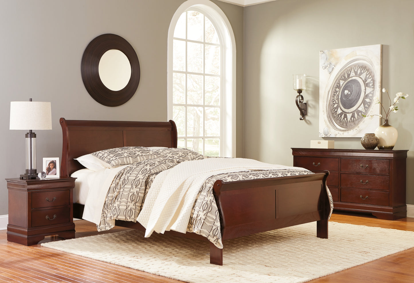 Alisdair Queen Sleigh Bed with 2 Nightstands Milwaukee Furniture of Chicago - Furniture Store in Chicago Serving Humbolt Park, Roscoe Village, Avondale, & Homan Square