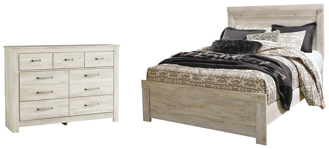 Bellaby Queen Crossbuck Panel Bed with Dresser Milwaukee Furniture of Chicago - Furniture Store in Chicago Serving Humbolt Park, Roscoe Village, Avondale, & Homan Square