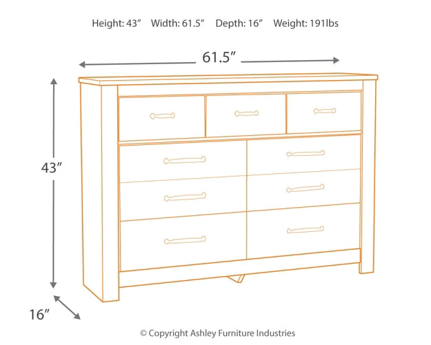 Bellaby Queen Crossbuck Panel Bed with Dresser Milwaukee Furniture of Chicago - Furniture Store in Chicago Serving Humbolt Park, Roscoe Village, Avondale, & Homan Square