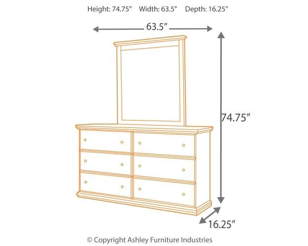 Maribel Full Panel Headboard with Mirrored Dresser, Chest and Nightstand Milwaukee Furniture of Chicago - Furniture Store in Chicago Serving Humbolt Park, Roscoe Village, Avondale, & Homan Square