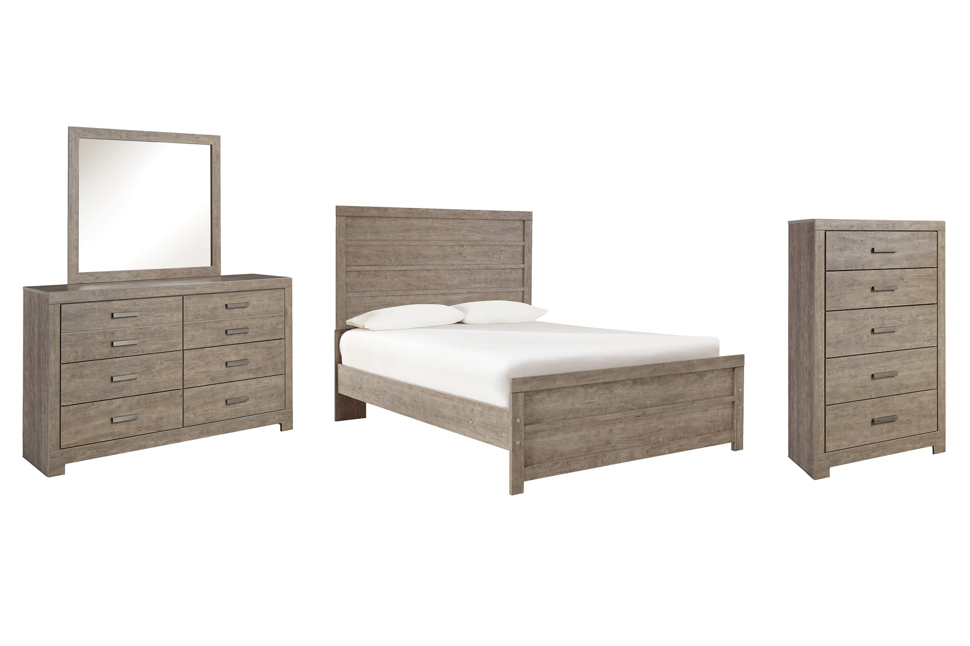 Culverbach Full Panel Bed with Mirrored Dresser and Chest Milwaukee Furniture of Chicago - Furniture Store in Chicago Serving Humbolt Park, Roscoe Village, Avondale, & Homan Square