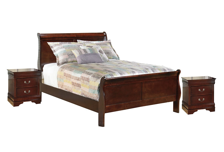 Alisdair Full Sleigh Bed with 2 Nightstands Milwaukee Furniture of Chicago - Furniture Store in Chicago Serving Humbolt Park, Roscoe Village, Avondale, & Homan Square