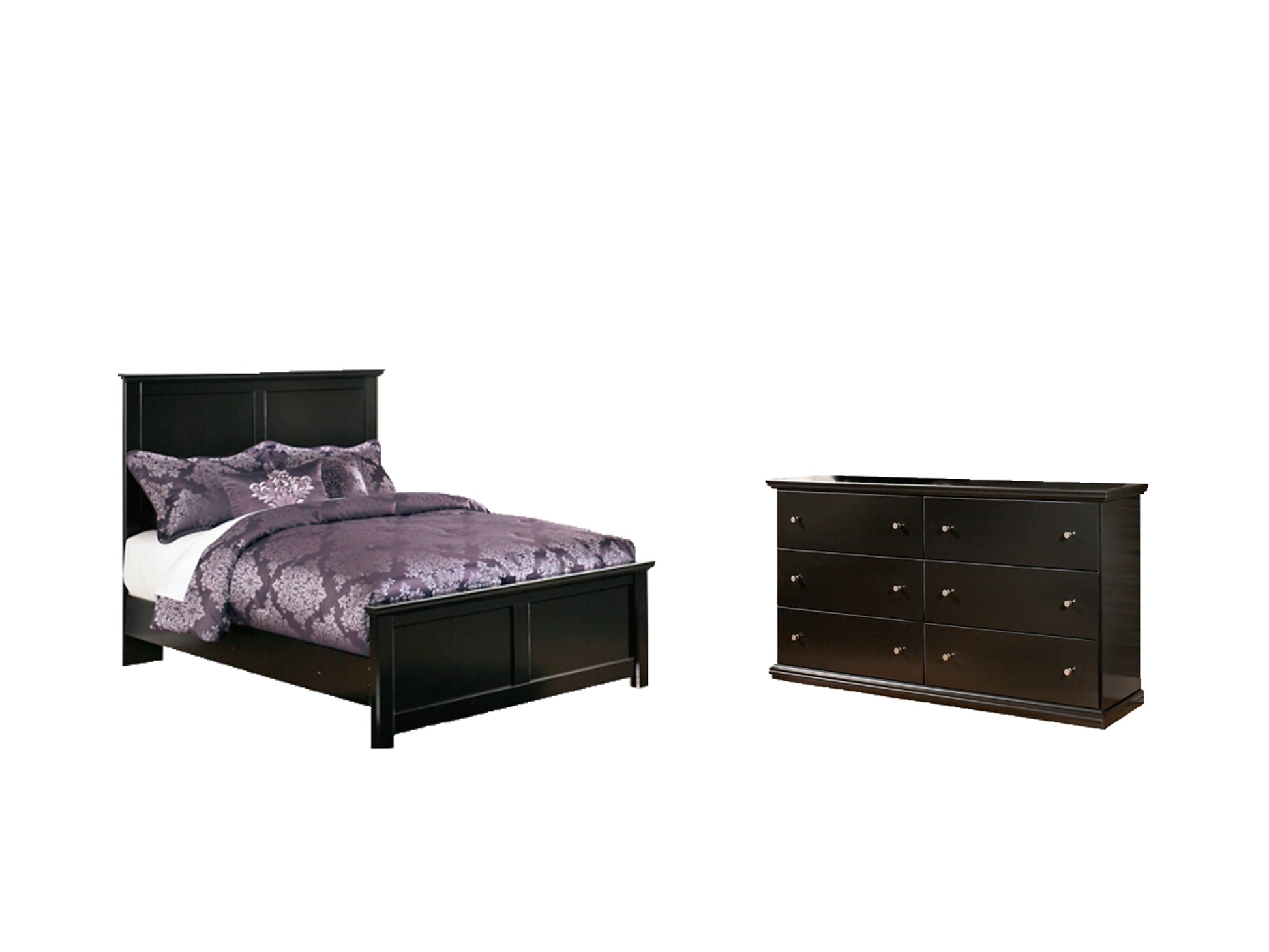 Maribel Full Panel Bed with Dresser Milwaukee Furniture of Chicago - Furniture Store in Chicago Serving Humbolt Park, Roscoe Village, Avondale, & Homan Square