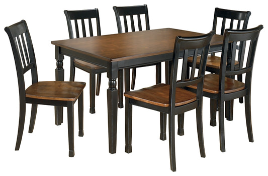 Owingsville Dining Table and 6 Chairs Milwaukee Furniture of Chicago - Furniture Store in Chicago Serving Humbolt Park, Roscoe Village, Avondale, & Homan Square