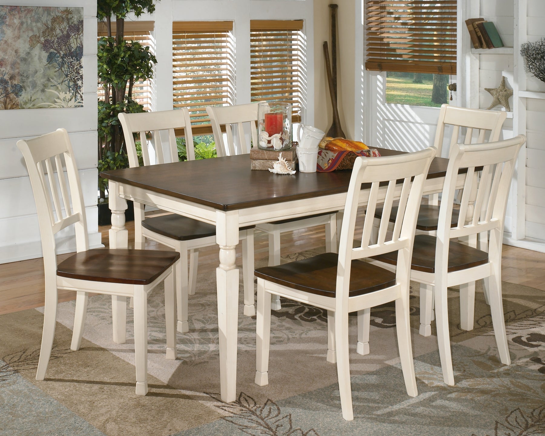 Whitesburg Dining Table and 6 Chairs Milwaukee Furniture of Chicago - Furniture Store in Chicago Serving Humbolt Park, Roscoe Village, Avondale, & Homan Square