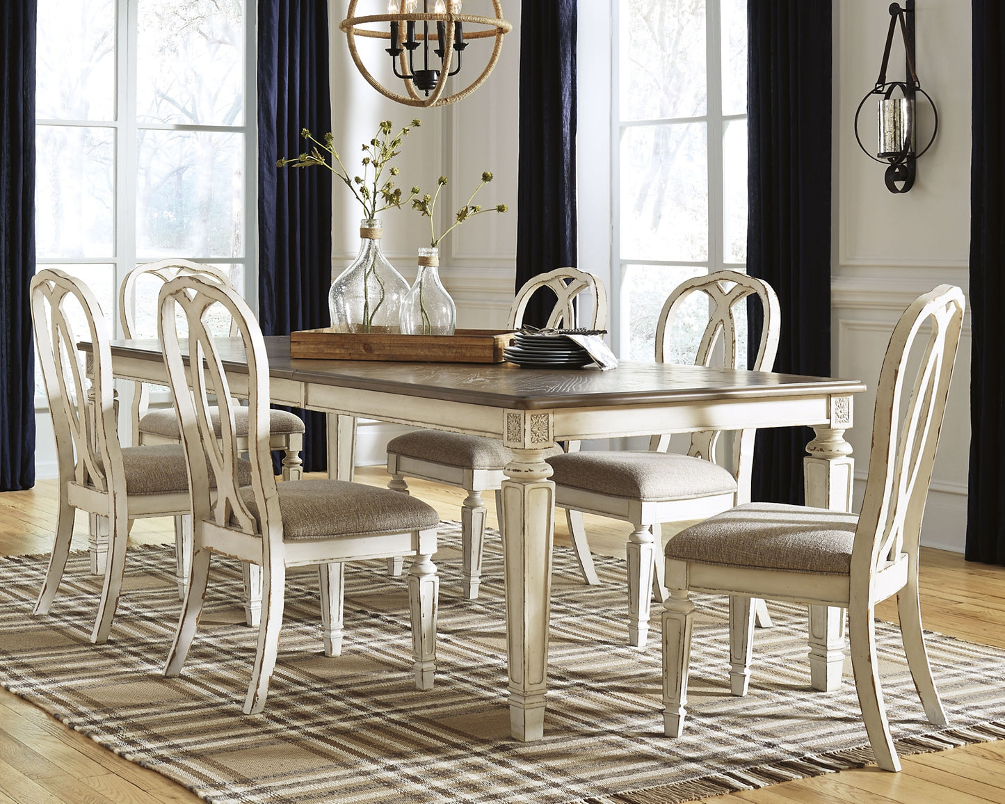 Realyn Dining Table and 6 Chairs Milwaukee Furniture of Chicago - Furniture Store in Chicago Serving Humbolt Park, Roscoe Village, Avondale, & Homan Square