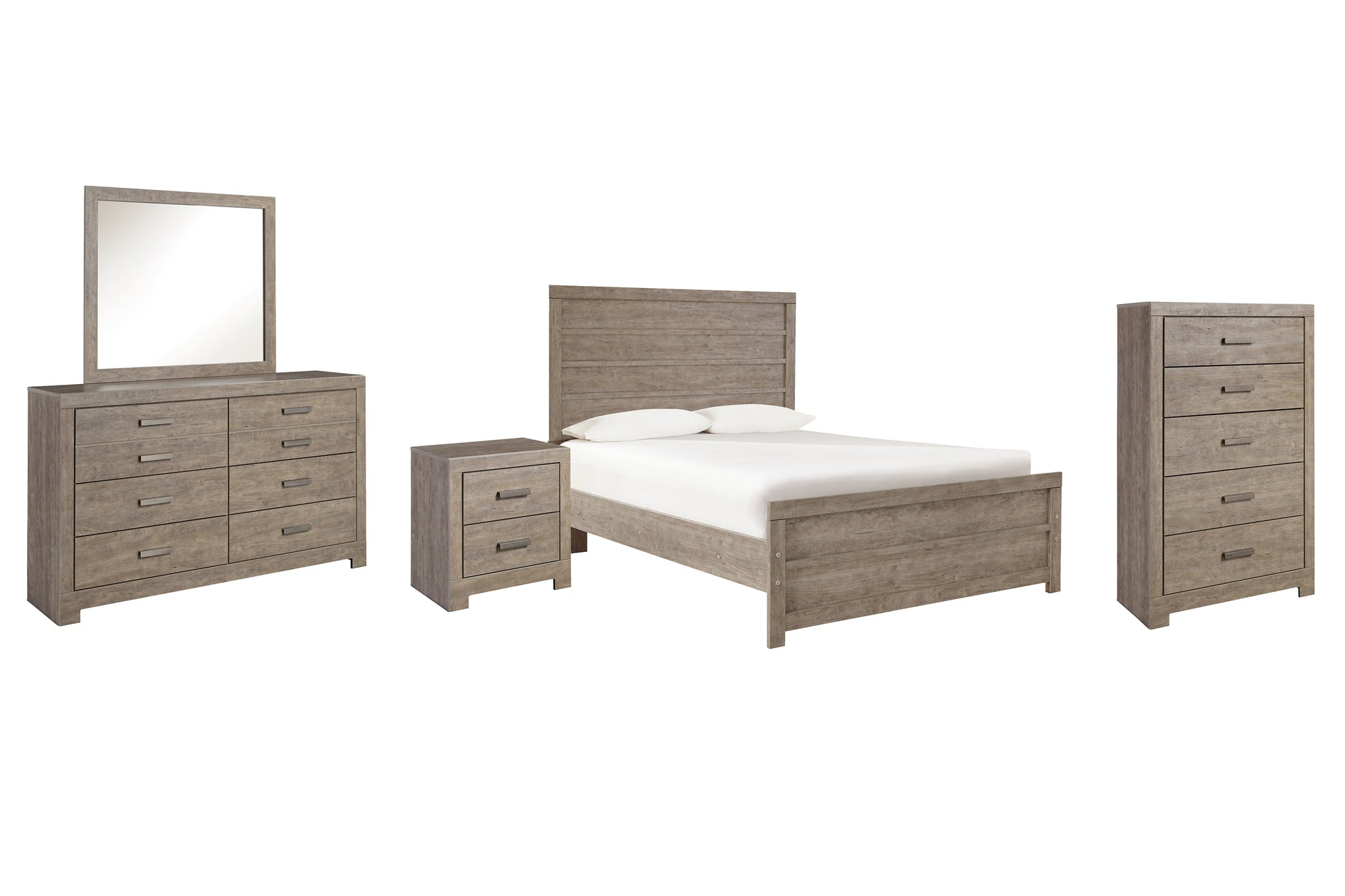 Culverbach Full Panel Bed with Mirrored Dresser, Chest and Nightstand Milwaukee Furniture of Chicago - Furniture Store in Chicago Serving Humbolt Park, Roscoe Village, Avondale, & Homan Square