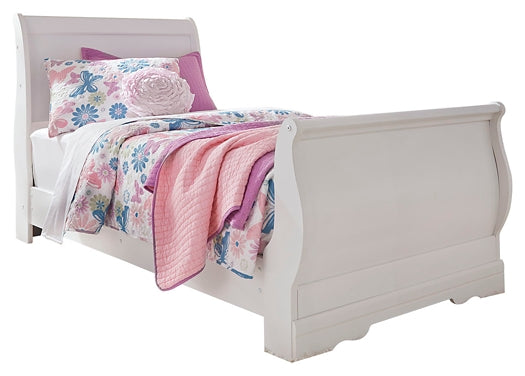 Anarasia Twin Sleigh Bed with Dresser Milwaukee Furniture of Chicago - Furniture Store in Chicago Serving Humbolt Park, Roscoe Village, Avondale, & Homan Square