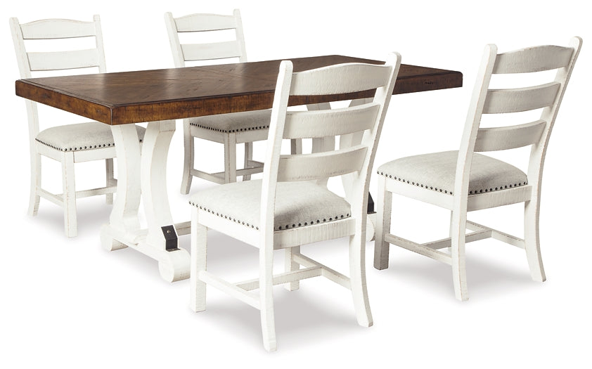 Valebeck Dining Table and 4 Chairs Milwaukee Furniture of Chicago - Furniture Store in Chicago Serving Humbolt Park, Roscoe Village, Avondale, & Homan Square