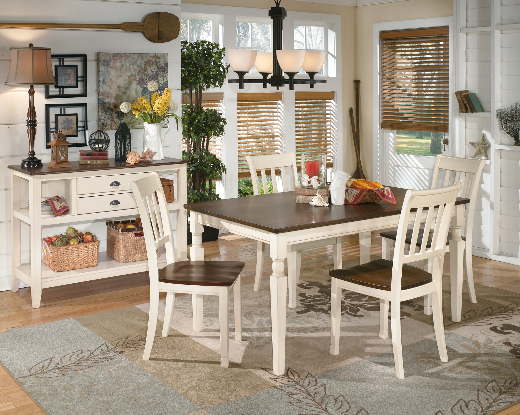 Whitesburg Dining Table and 4 Chairs with Storage Milwaukee Furniture of Chicago - Furniture Store in Chicago Serving Humbolt Park, Roscoe Village, Avondale, & Homan Square