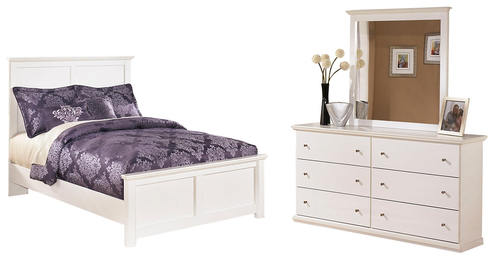 Bostwick Shoals Full Panel Bed with Mirrored Dresser Milwaukee Furniture of Chicago - Furniture Store in Chicago Serving Humbolt Park, Roscoe Village, Avondale, & Homan Square