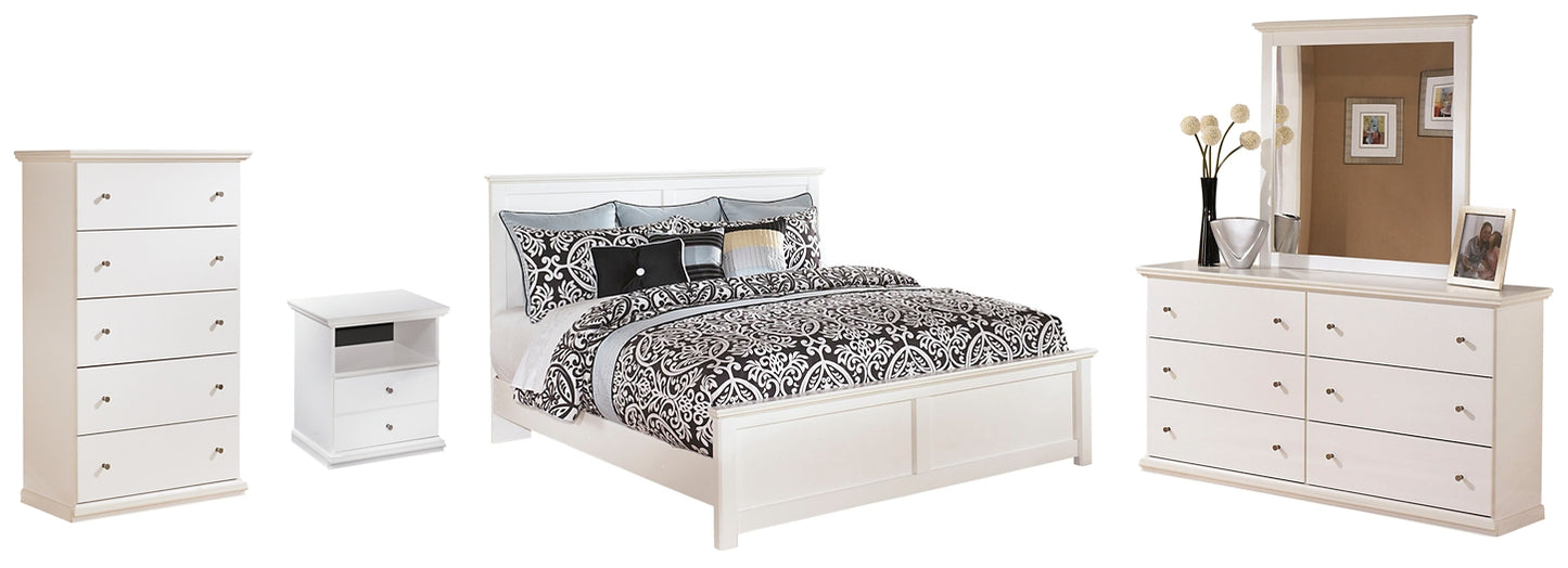 Bostwick Shoals King Panel Bed with Mirrored Dresser, Chest and Nightstand Milwaukee Furniture of Chicago - Furniture Store in Chicago Serving Humbolt Park, Roscoe Village, Avondale, & Homan Square