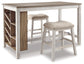 Skempton Counter Height Dining Table and 2 Barstools Milwaukee Furniture of Chicago - Furniture Store in Chicago Serving Humbolt Park, Roscoe Village, Avondale, & Homan Square