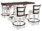 Valebeck Counter Height Dining Table and 4 Barstools Milwaukee Furniture of Chicago - Furniture Store in Chicago Serving Humbolt Park, Roscoe Village, Avondale, & Homan Square