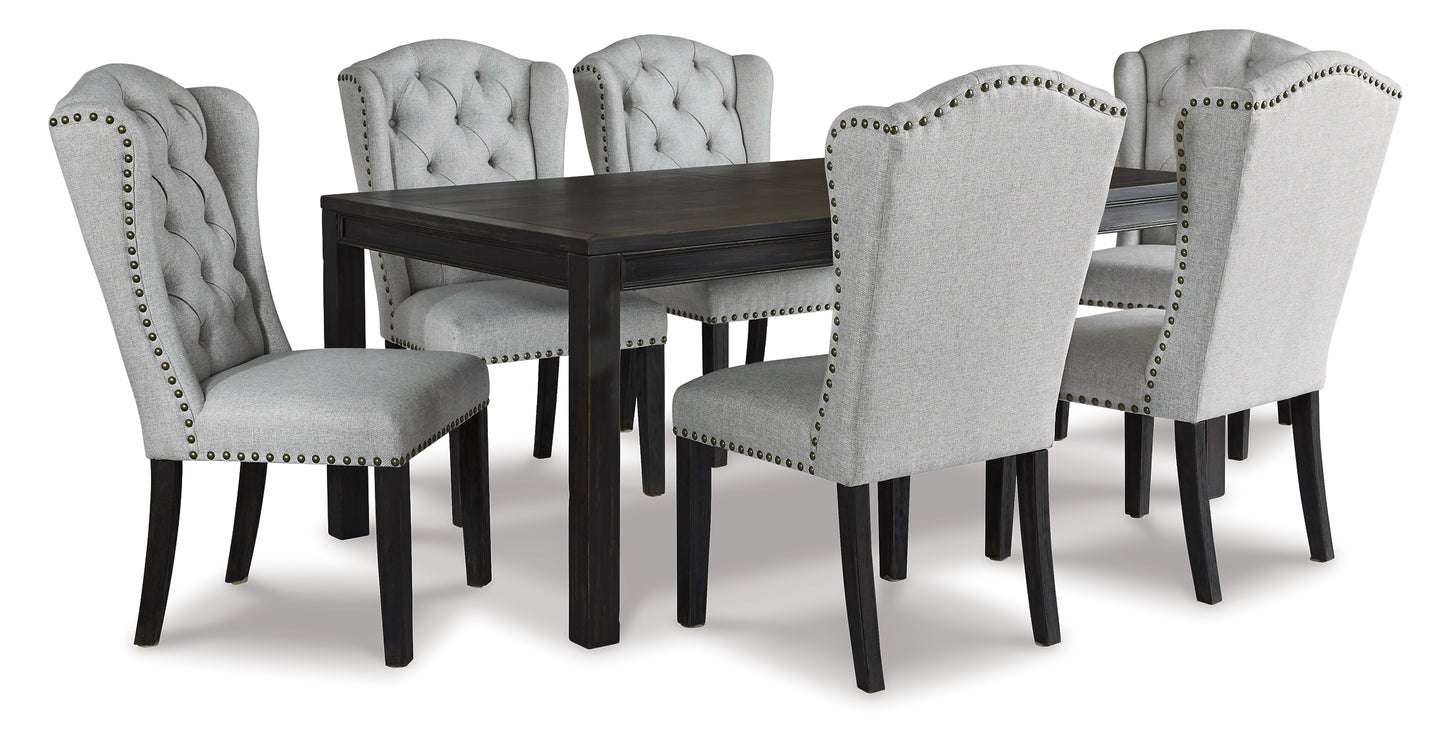 Jeanette Dining Table and 6 Chairs Milwaukee Furniture of Chicago - Furniture Store in Chicago Serving Humbolt Park, Roscoe Village, Avondale, & Homan Square