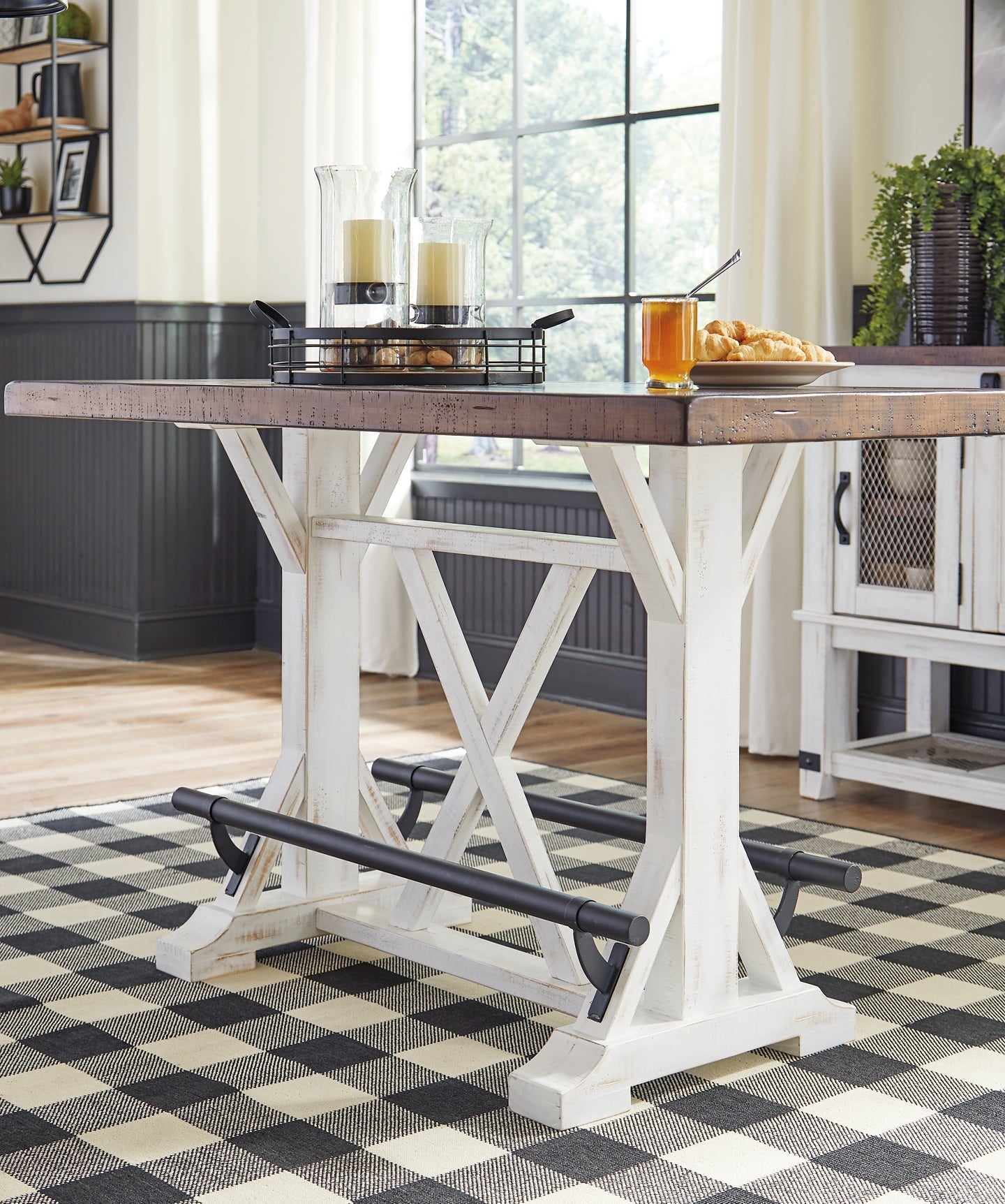 Valebeck Counter Height Dining Table and 4 Barstools Milwaukee Furniture of Chicago - Furniture Store in Chicago Serving Humbolt Park, Roscoe Village, Avondale, & Homan Square